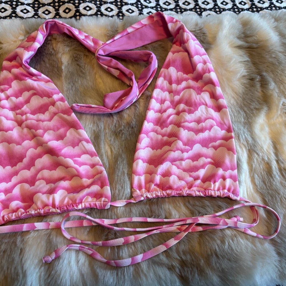 Frankies Bikinis Ever Top in Pink Cloud, Large - Picture 2 of 4